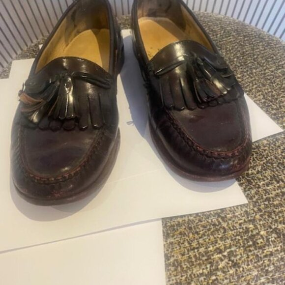 Cole Haan Burgundy Tassel Loafers - Picture 1 of 2